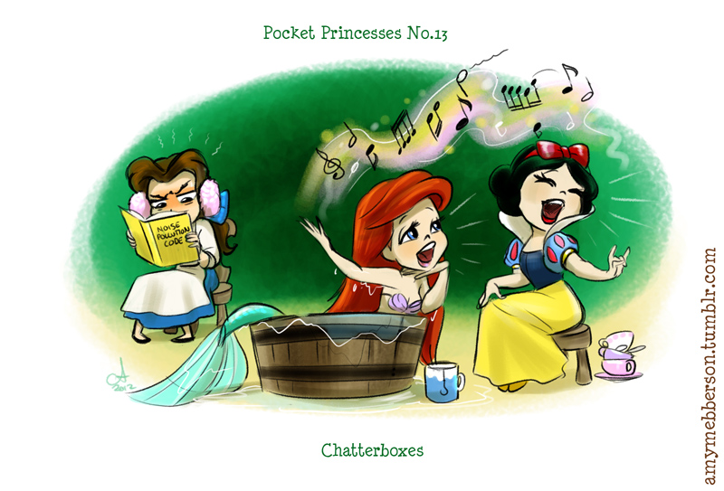 Illustration for article titled Disney princesses don't always get along in these adorable comics